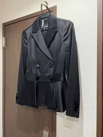 블랙 더블 브레스트 테일러드 자켓 38