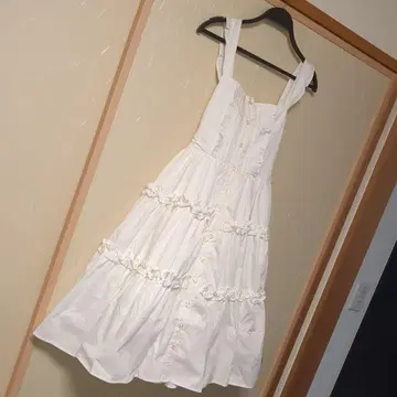 마시로 아리스 시마무라 오버롤 스커트 화이트 L 택 포함 새상품