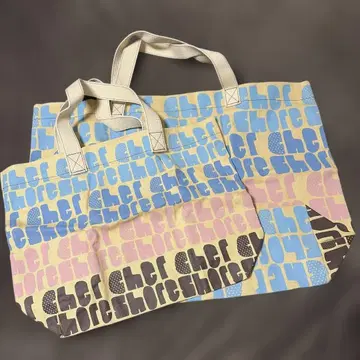 Cher Shore 쉘쇼어 컬러풀 로고 토트백