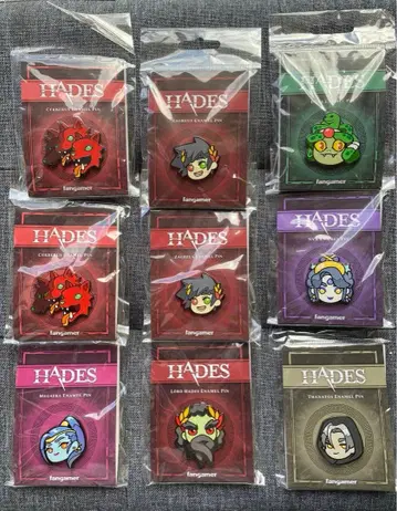Hades 캐릭터 에나멜 핀 9개 세트