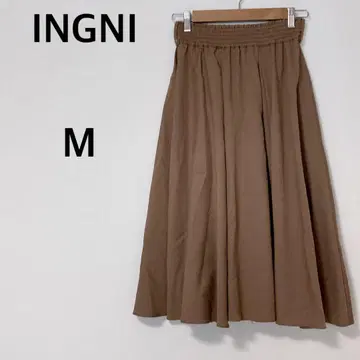 INGNI 플레어 스커트 [ M ] 무릎 기장 허리밴딩 캐주얼 심플
