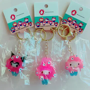 마이멜로디 키티 쿠로미 맥맥 나리키리 마스코트 클리어 키링