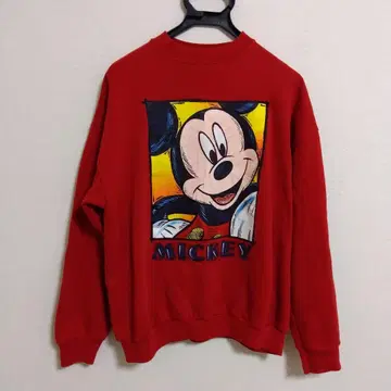 [ 초레어 ] USA제 90s 빈티지 미키마우스 속기모 트레이닝복 L