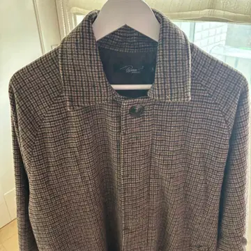 [ Beno ] 브라운 계열 체크 체스터 코트