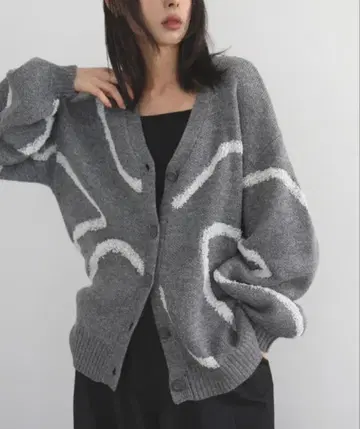 라인 자카드 가디건 lian