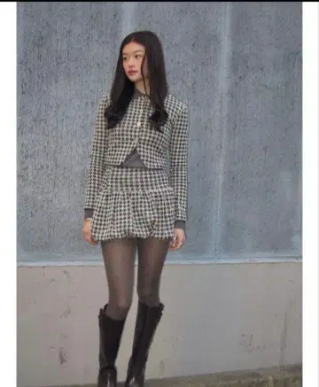 ZARA 하운드 투스 패턴 셋업