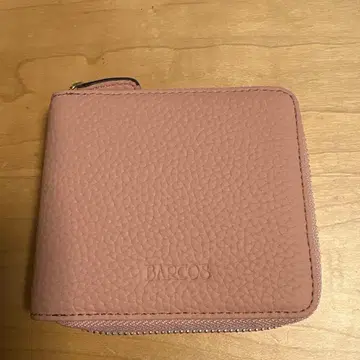 BARCOS 핑크 투톤 접이식 지갑 핑크