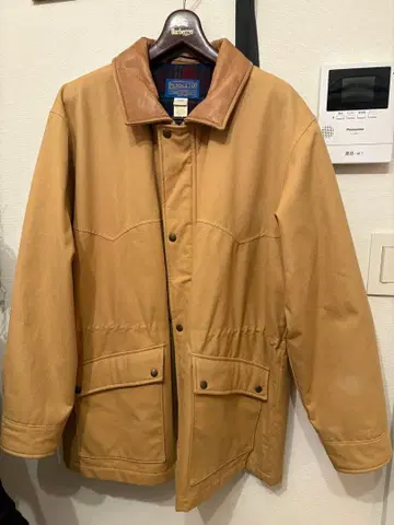 PENDLETON 펜들턴 가죽 옷깃 울 라이닝 자켓 USA 제조