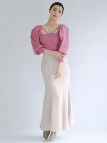 스나이델 싸개 버튼 슬릿 스커트