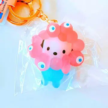 포차코 클리어 산리오 미야쿠미야쿠 변신 입체 키링