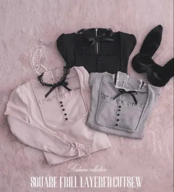 pium 스퀘어 프릴 레이어드 티셔츠 2025년 9/4 출시