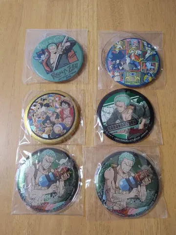 USJ 유니버셜 ONE PIECE 캔뱃지 6개 세트 롤로노아 조로
