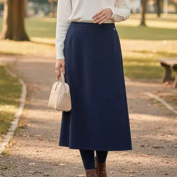 빈티지 로베르타 디 메리 니트 롱 스커트 XL 네이비 컬러