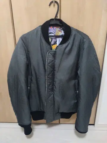 리버서블 MA-1 자켓 그레이