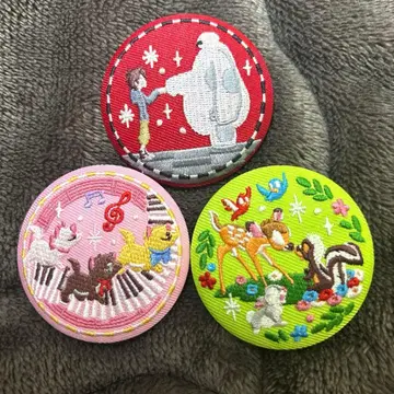 디즈니 자수 캔 배지