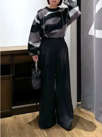 2024년 체인 스트랩 와이드 팬츠