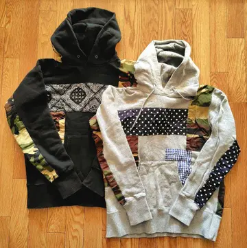 SOPHNET. 패치워크 후드티 2세트