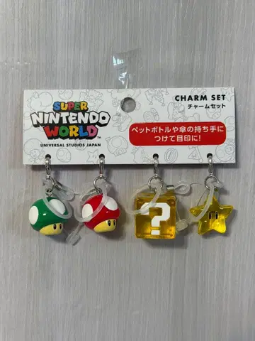 USJ 한정판 슈퍼 마리오 참 세트 새상품 버섯 메지루시 액세서리