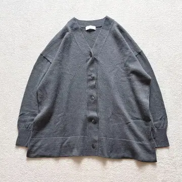 카구레 실크 블렌드 가디건 오버 사이즈 그레이 [ 하자품 ]