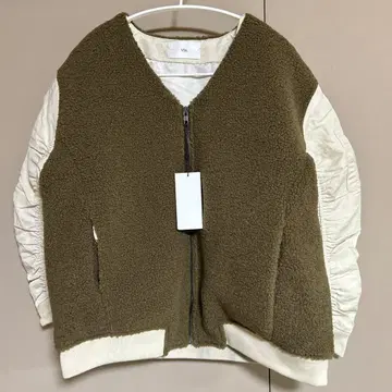 [ 정가 31,000엔 ] 야마다야 이소재 보아 블루종 브라운 Vin M