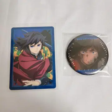 귀멸의 칼날 토미오카 기유 무한성편 금박 카드 눈빛 캔뱃지