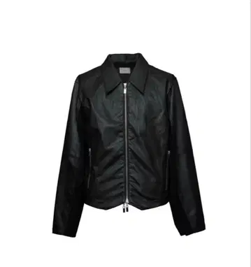 젠트 루이 더블 집 레더 재킷