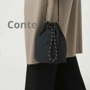 Conte 드로우 스트링 백 BLACK 미사용 새상품 택 포함