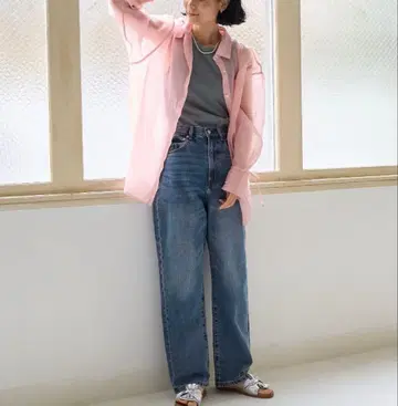 하이웨스트 테이퍼드 데님 한정판 전개/와이드 데님