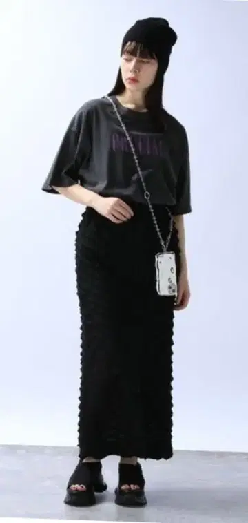 JEANASIS 타이트 ZIP 스커트 블랙121289