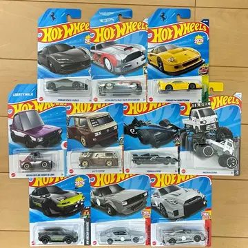 핫휠 베이직 인기 자동차 10대 세트 페라리 LBWK GT-R