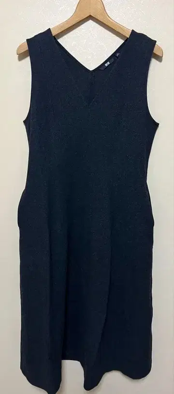 유니클로 UNIQLO 브러쉬드 저지 원피스 다크 그레이 M 사이즈