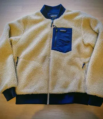 Patagonia 플리스 자켓 S 베이지/네이비