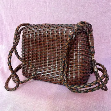 가죽 꼬임 숄더백 컨트리 코티지코어 빈티지 피즈