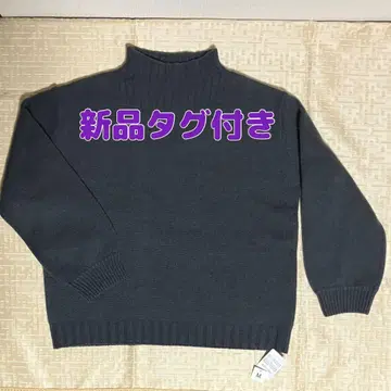 택 포함 스웨터 야크 블렌드 포근 니트 M 사이즈