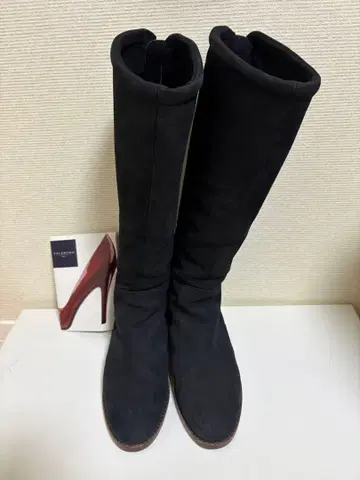 [ DIANA ] 23cm_블랙 스웨이드 롱 부츠