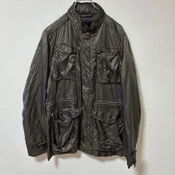 EPOCA UOMO 나일론 자켓 그레이 4 포켓 38 사이즈 후드 부착