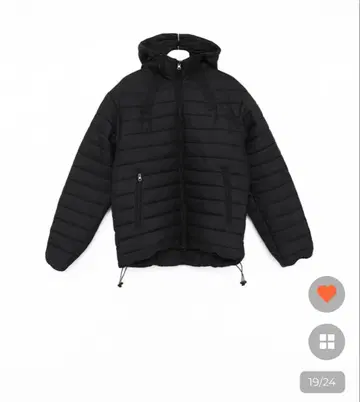 NUGU 2WAY 후드 경량 패딩 자켓 아우터 블랙