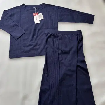 두클라쎄 네이비 리브 니트 셋업 M 사이즈