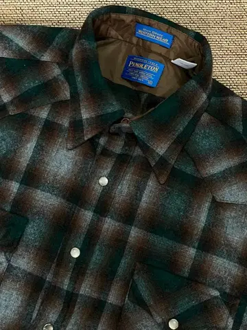 Pendleton 체크 무늬 플란넬 셔츠 XL