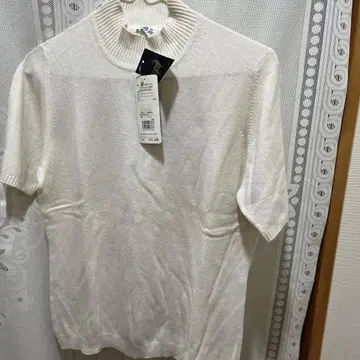 캐시미어 100% 반팔 니트 L 사이즈 화이트