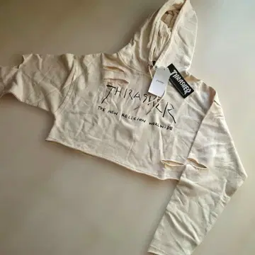 THRASHER 크롭 후드티