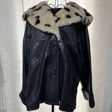 Bally 블랙 퍼 달린 가죽 자켓