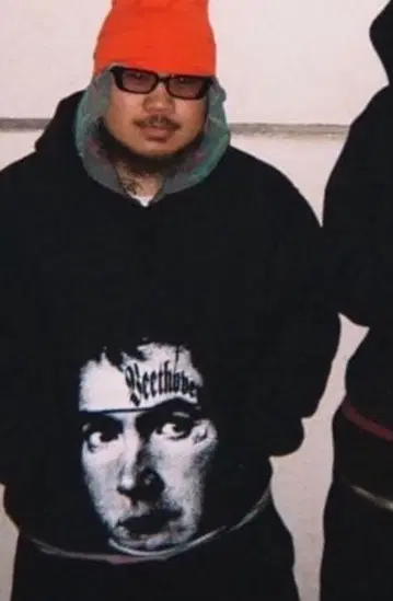 한정판 l.o.s.t m3r 베토벤 프린트 후드티 자수