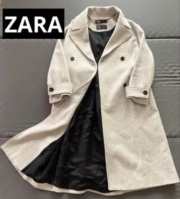 ZARA (자라) 라이트 그레이 더블 브레스트 코트