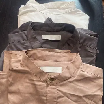 sence of place 긴팔 옷깃 없는 셔츠 3개 세트