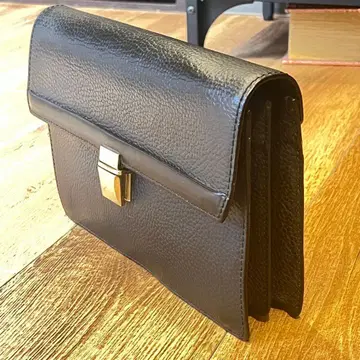 새상품급 Dunhill 블랙 가죽 클러치백 세컨드 백