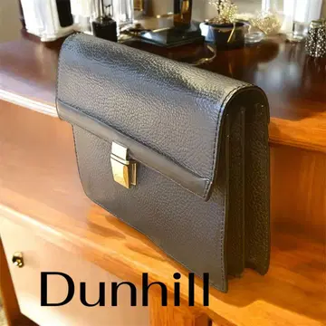 새상품급 Dunhill 블랙 가죽 클러치백 세컨드 백