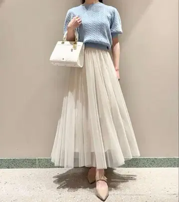 [ 새상품급 ] SNIDEL 튤 스커트 사이즈 0 아이보리