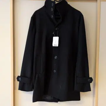 블랙 스텐 칼라 코트
