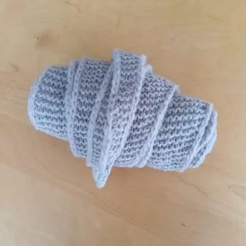 소피 후드 손뜨개질 발라클라바 라벤더 그레이